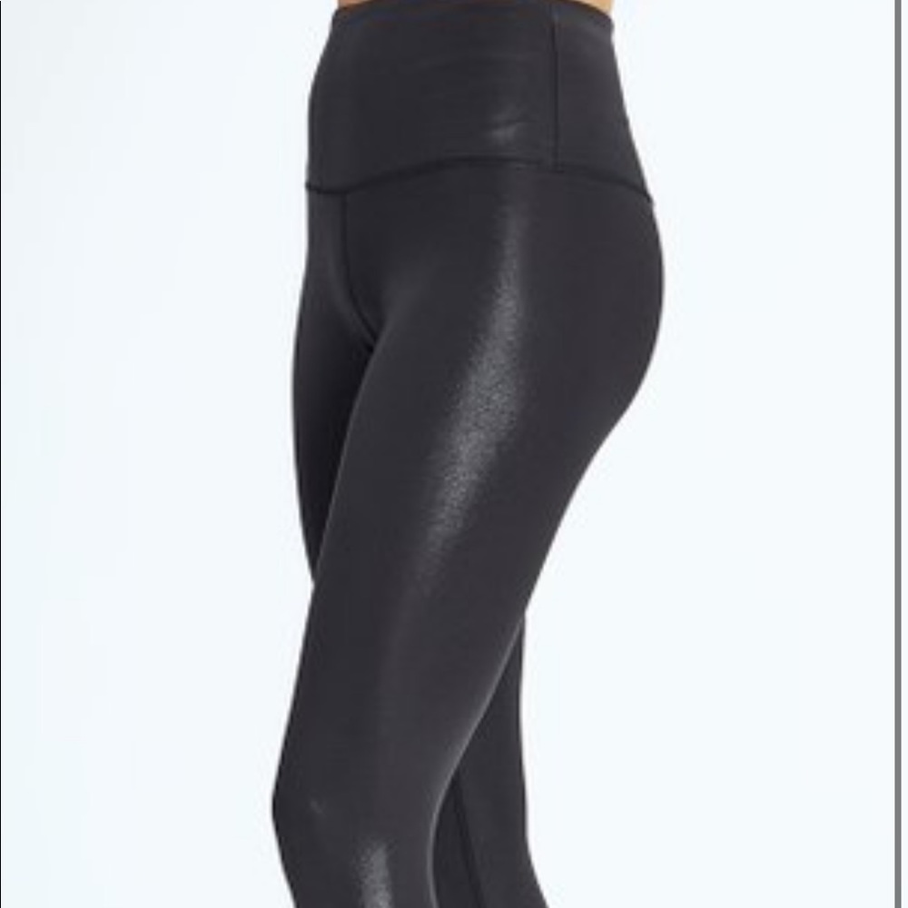 Marika high waisted black shiny leggings